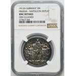 Germany, Kingdom of Prussia, Wilhelm II, 3 Mark Berlin 1913 A - NGC UNC DETAILS