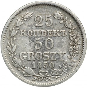 25 kopiejek = 50 groszy Warszawa 1850 MW