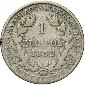 Kingdom of Poland, 1 zloty Warsaw 1832 KG