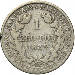 Königreich Polen, 1 Zloty Warschau 1832 KG