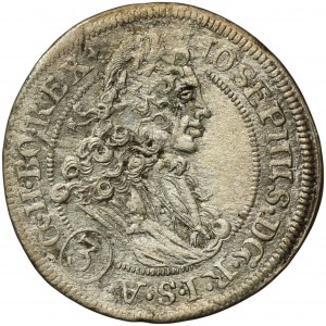 Schlesien, Habsburgische Herrschaft, Joseph I., 3 Krajcary Wrocław 1707 FN