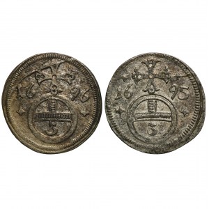 Set, Silesia, Habsburg rule, Leopold I, Gröschel (2 pcs.)