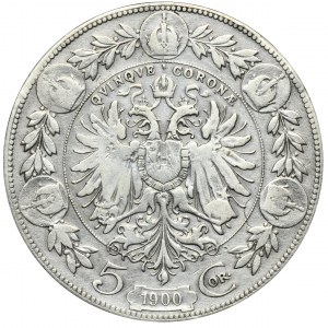Österreich, Franz Joseph I., 5 Kronen Wien 1900