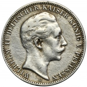Niemcy, Królestwo Prus, Wilhelm II, 3 Marki Berlin 1910 A