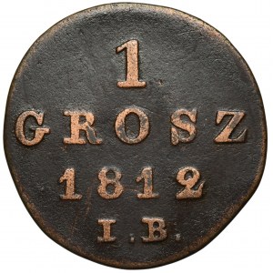 Duchy of Warsaw, 1 groschen Warsaw 1812 IB