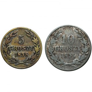 Set, Free City of Krakau, 5 and 10 groschen (2 pcs.)