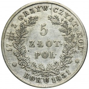 Novemberaufstand, 5 Zloty Warschau 1831 KG