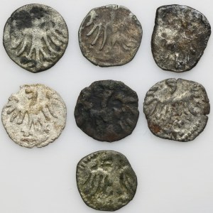 Set, Ladislaus II Jagiello, Ladislaus III Spindleshanks and Casimir IV Jagiellon, Denarius (7 pcs.)