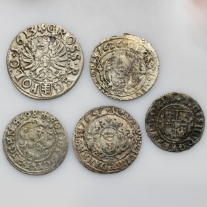 Set, Sigismund III Vasa, Schillings and Groschen (5 pcs.)