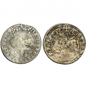 Set, John II Casimir, 6 Groschen (2 pcs.)