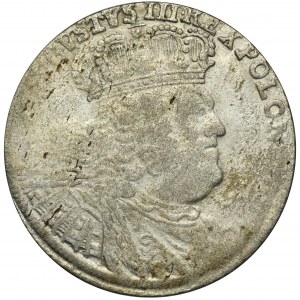 Augustus III of Poland, 1/4 Thaler Leipzig 1754 EC - dot after date