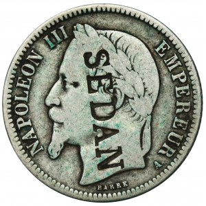 France, Napoleon III, 1 Franc Paris 1866 A - SEDAN - RARE