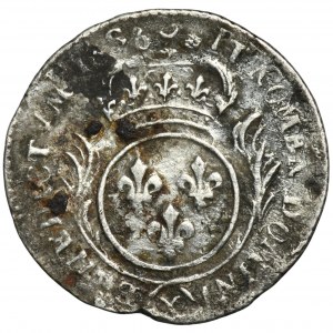 Francja, Ludwik XIV Wielki, 1/12 Écu Aux Palmes Amiens 1696 X - RZADKIE