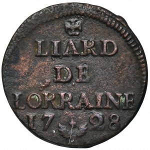 France, Duchy Lorraine, Leopold I, Liard Nancy 1728 - RARE