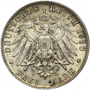Deutschland, Bayern, Otto, 3 Mark München 1910 D