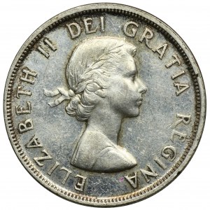 Canada, Elizabeth II, 1 Dollar Ottawa 1955 - Canoe