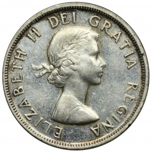 Kanada, Elżbieta II, 1 Dolar Ottawa 1955 - Canoe