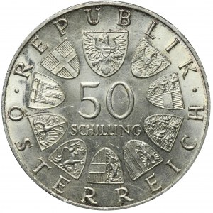 Austria, II Republic, 50 Shillings Wien 1965 - 600th anniversary of the University of Vienna