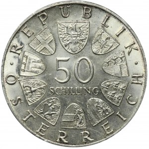 Austria, II Republic, 50 Shillings Wien 1965 - 600th anniversary of the University of Vienna