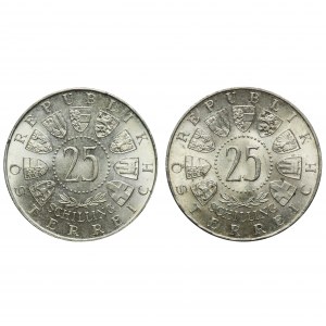 Set, Austria, II Republic, 25 Schillings Wien (2 pcs.)