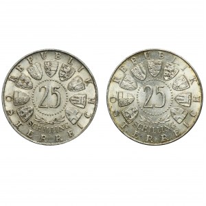 Set, Austria, II Republic, 25 Schillings Wien (2 pcs.)