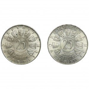 Set, Austria, II Republic, 25 Schillings Wien (2 pcs.)