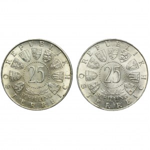 Set, Austria, II Republic, 25 Schillings Wien (2 pcs.)