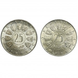 Set, Austria, II Republic, 25 Schillings Wien (2 pcs.)