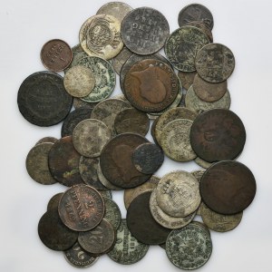 Zestaw, Austria i Niemcy, Mix przeważnie miedzianych monet (70 szt.)