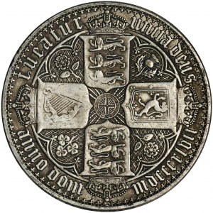 Wielka Brytania, Wiktoria, 1 Korona Londyn 1847 - RZADKA