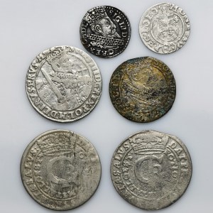 Set, Sigismund III Vasa, John II Casimir, 3 Polker, 3 Groschen, 6 Groschen, Ort and Tymf (6 pcs.)