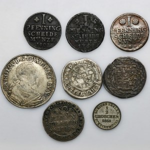 Set, Germany, Brunswick-Wolfenbüttel, Kingdom of Hanover, Archbishopric of Trier, Mix of coins (8 pcs.)