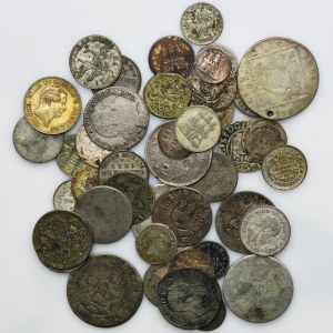 Zestaw, Polska, Prusy, Rosja i Niemcy, Mix monet (45 szt.)