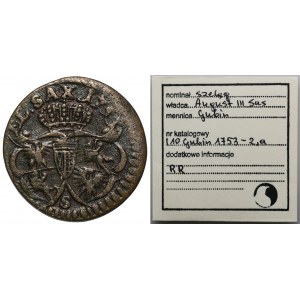 August III. Sachsen, Gubin Shelly 1753 S - RAIN, ILLUSTRATED, ex. Marzęta