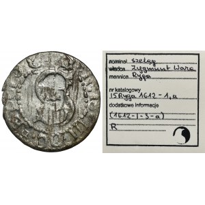 Zygmunt III Waza, Szeląg Ryga 1612 - RZADSZY, ILUSTROWANY, ex. Marzęta