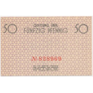 50 Pfennig 1940 - red numerator -