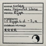 Zygmunt III Waza, Szeląg Ryga bez daty - BARDZO RZADKI, ex. Marzęta