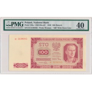 100 złotych 1948 - EC - PMG 40