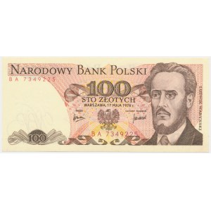 100 złotych 1976 - BA - rzadsza seria