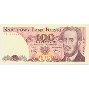 100 złotych 1988 - TB - seria przejściowa -