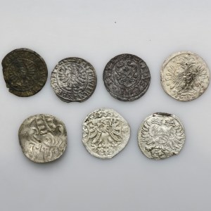 Satz, Schlesien, Deutschland und Riga unter schwedischer Herrschaft, Mix aus kleinen Münzen (7 Stück).