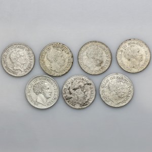 Set, Germany, Kingdom of Prussia, Friedrich Wilhelm III, 1 Silber Groschen Berlin (7 pcs.)