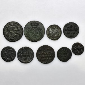 Set, Poland, Russia and Prussia, Mix of copper coin (9 pcs.)