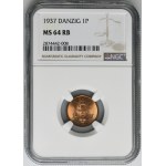 Free City of Danzig, 1 pfennig 1937 - NGC MS64 RB