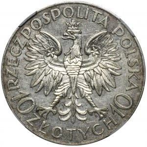Traugutt, 10 złotych 1933 - NGC AU55