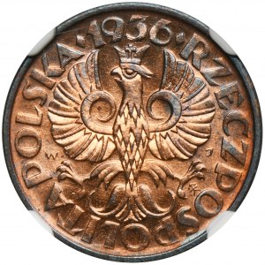 2 pennies 1936 - NGC MS65 RB