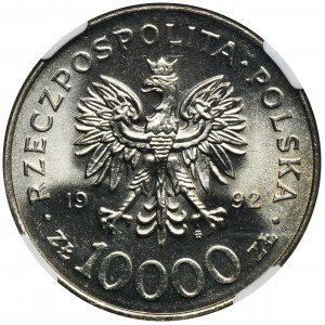 10.000 złotych 1992 Władysław III Warneńczyk - NGC MS67