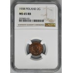 2 pennies 1938 - NGC MS65 RB
