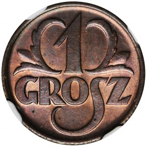 1 grosz 1937 - NGC MS64 BN