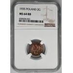 2 pennies 1935 - NGC MS64 RB